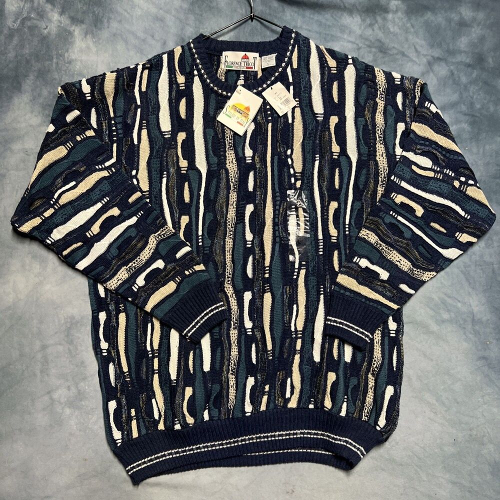 Florence Tricot L Vintage Mens Sweater Coogi-style Cosby -  1376-2W